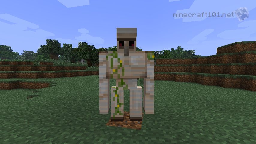 You can make an Iron Golem yourself, from 4 Blocks of Iron and a