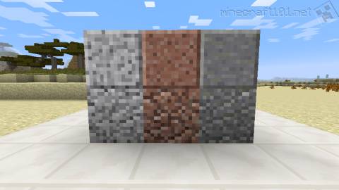 Diorite, Granite, Andesite