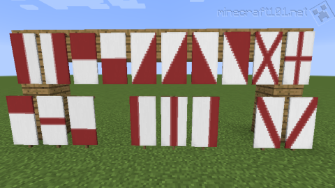 Stripe and half patterns for Minecraft banners