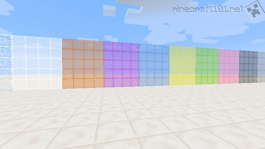 Stained Glass Pane Blocks in Minecraft