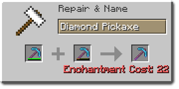 Minecraft anvil combine enchantments