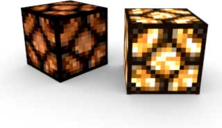Redstone lamps in MInecraft