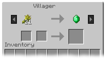 Minecraft villager trading